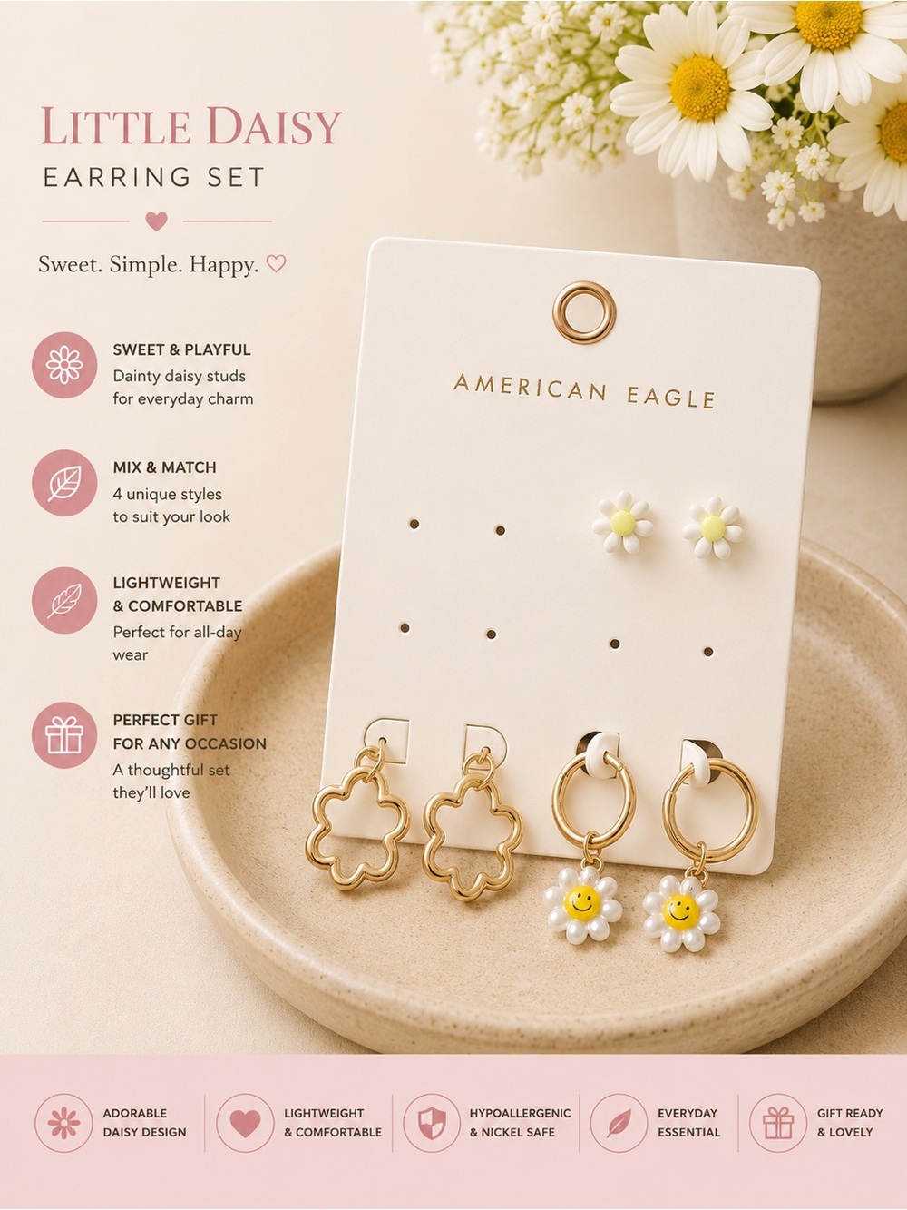 American Eagle Assorted Earring Spring Set